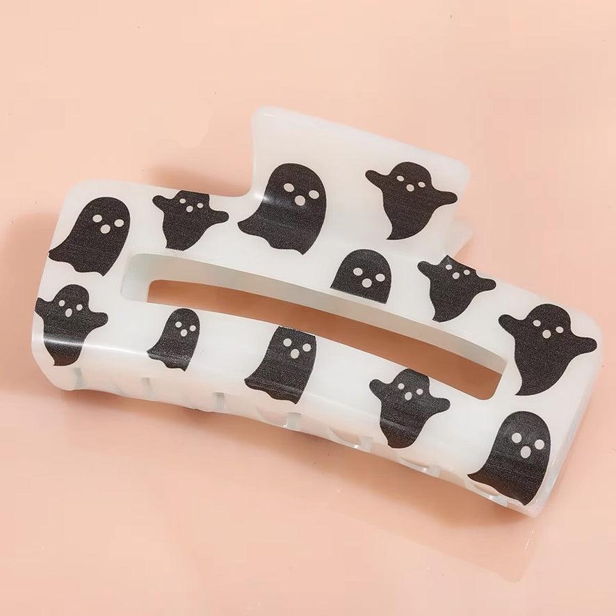 1 piece halloween pattern glow in the dark hair claw clip|hair clip|barrette|hair accessories