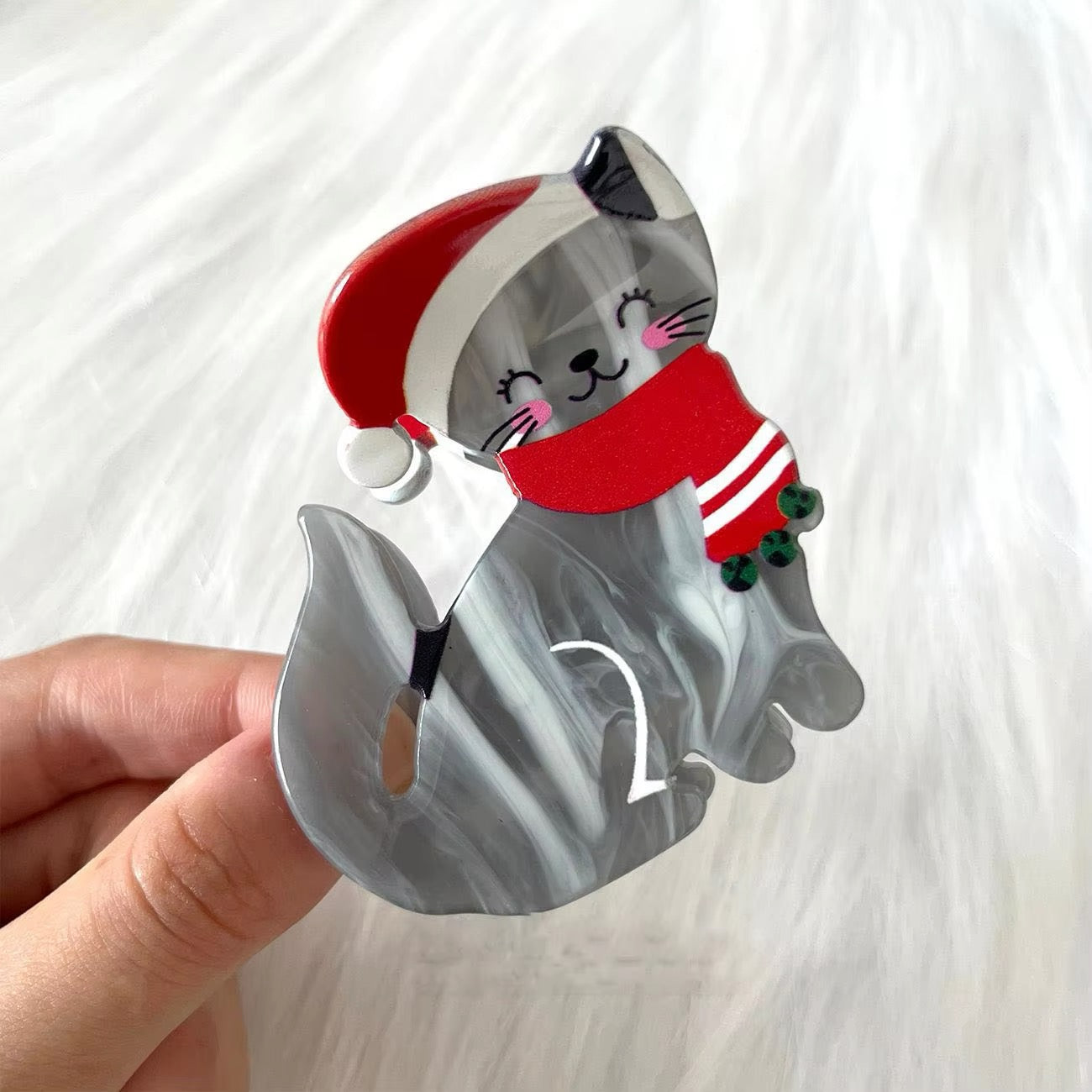 1 piece holiday cat hair claw clip|hair clip|barrette|hair accessories