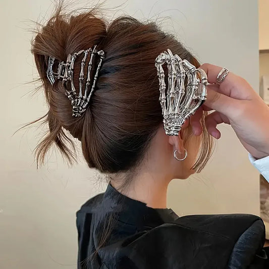 Retro Y2K Skull shaped Hair Claw Clip