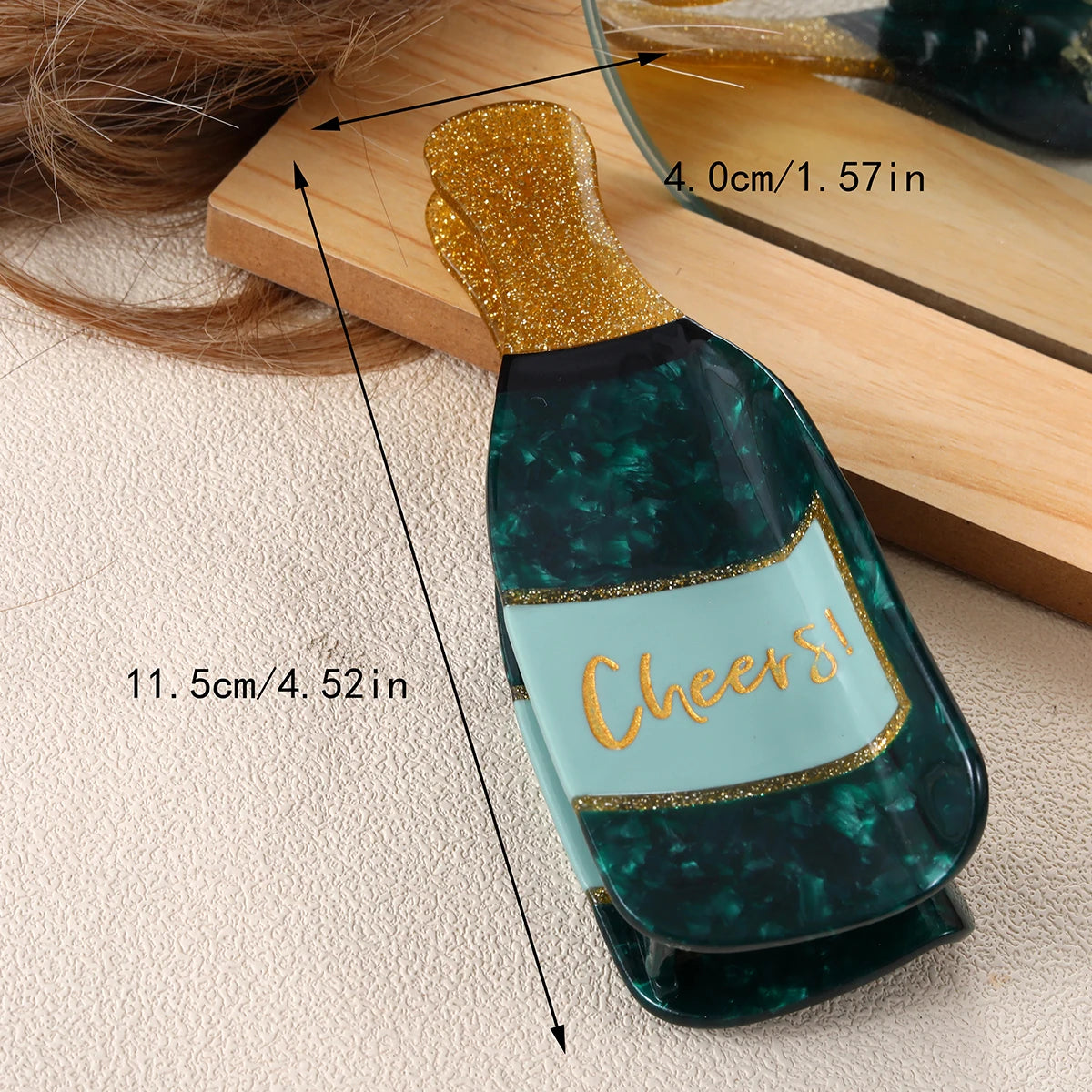 1 piece champagne bottle hair claw clip|hair clip|barrette|hair accessories