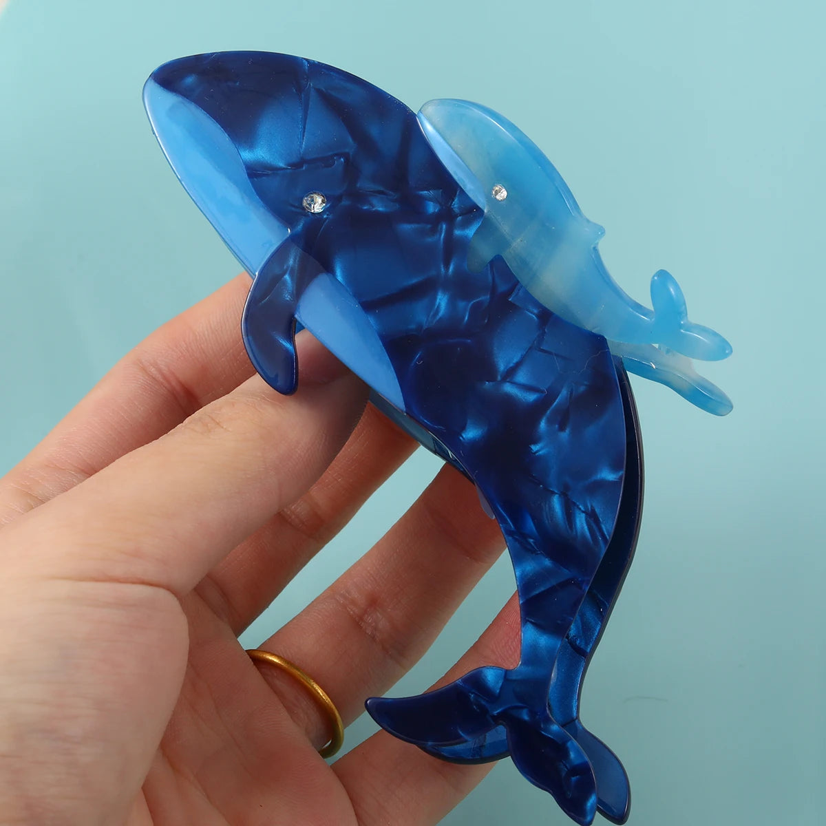 1 piece double whale hair claw clip|hair clip|barrette|hair accessories