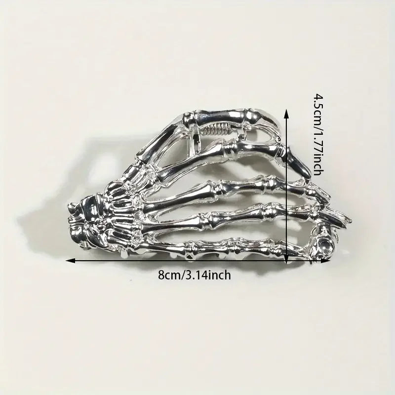 Retro Y2K Skull shaped Hair Claw Clip