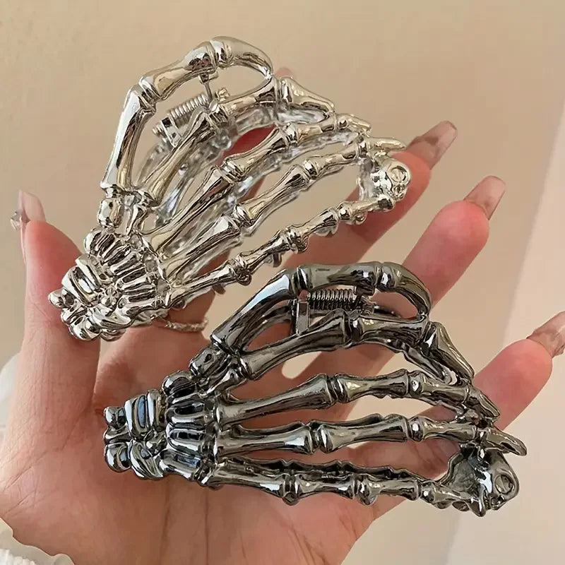 Retro Y2K Skull shaped Hair Claw Clip