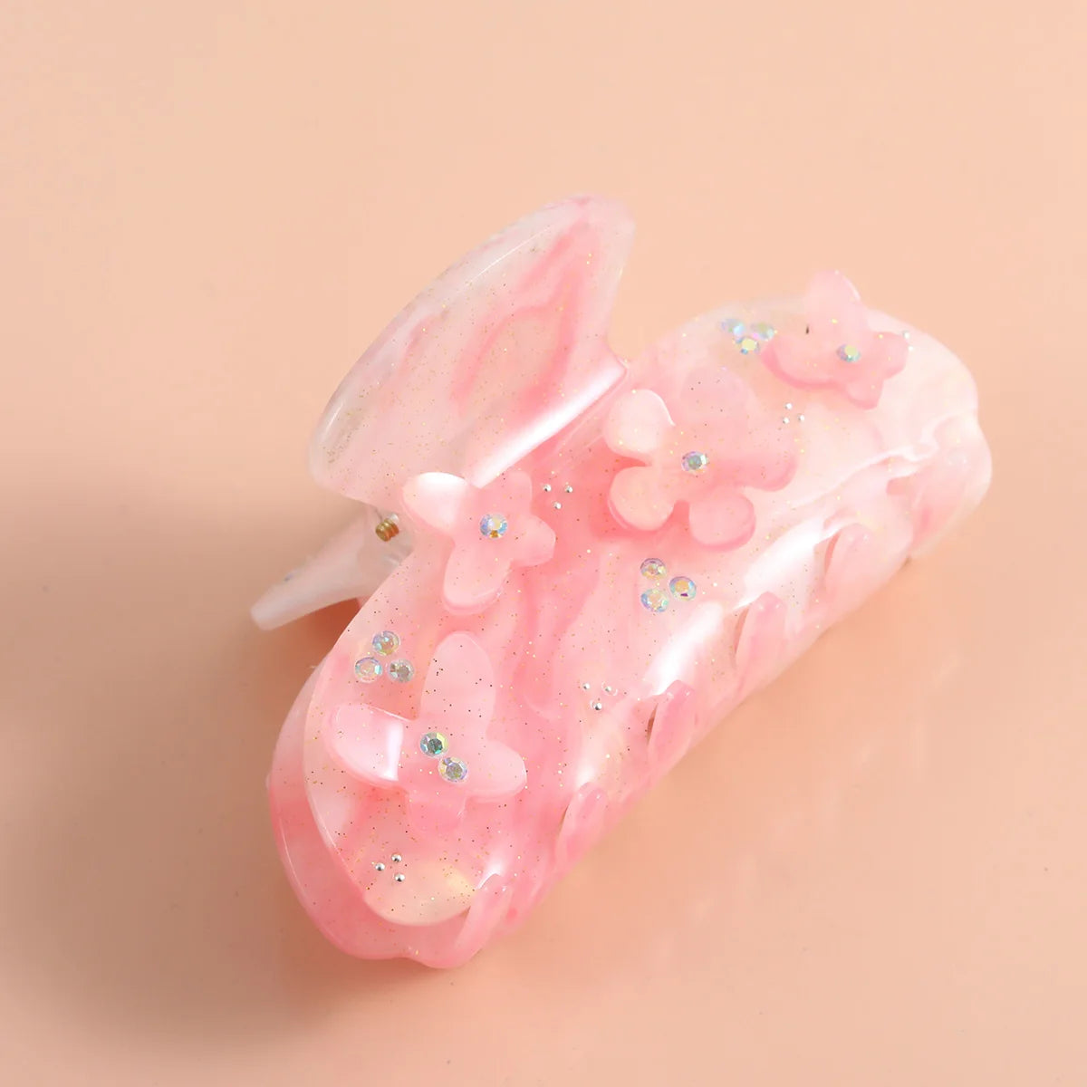 1 piece pink butterfly hair claw clip|hair clip|barrette|hair accessories