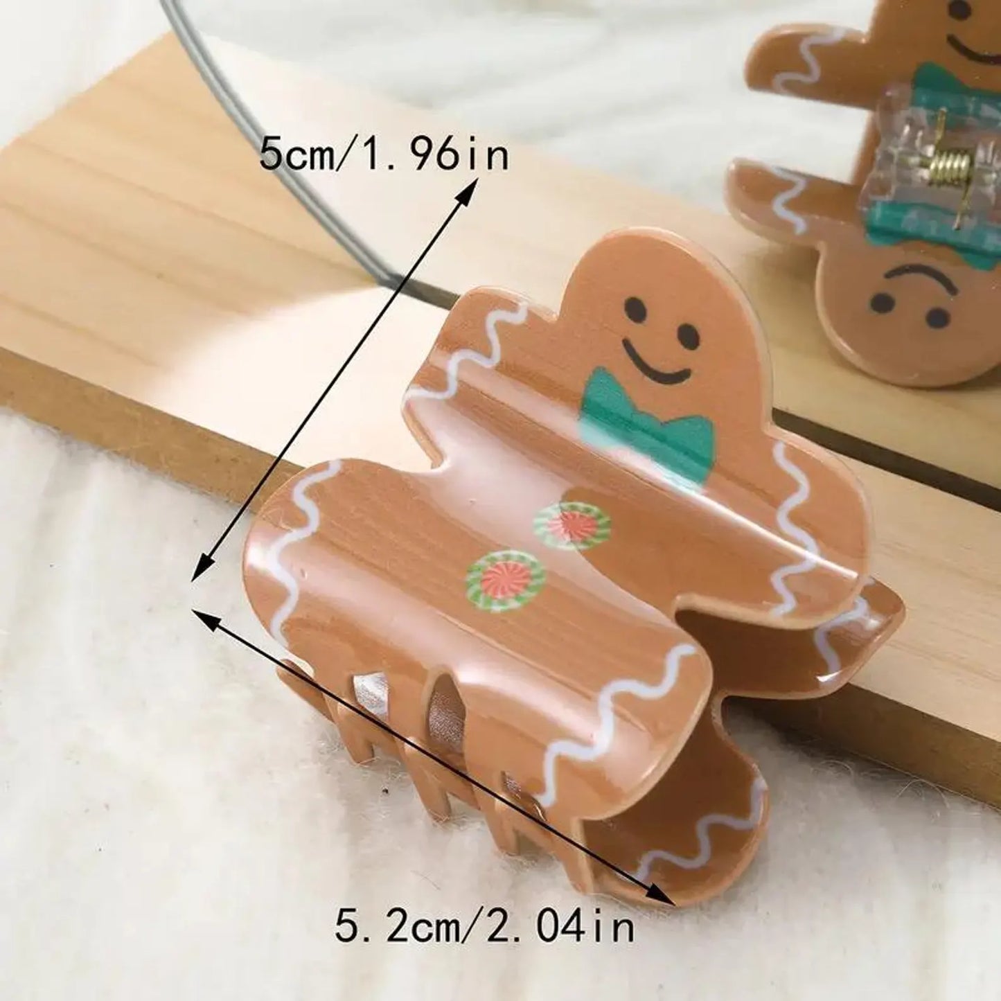 1 piece mini gingerbread hair claw clip|hair clip|barrette|hair accessories