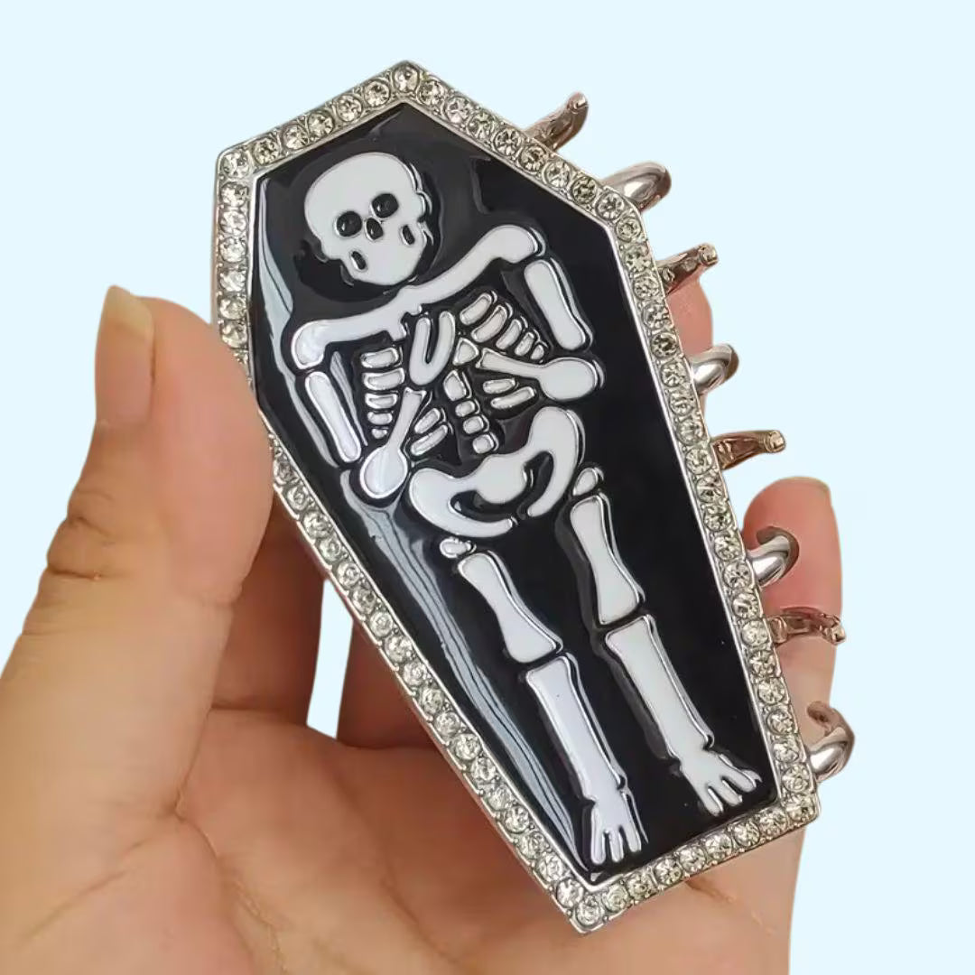 1 piece halloween skelton coffin hair claw clip|hair clip|barrette|hair accessories